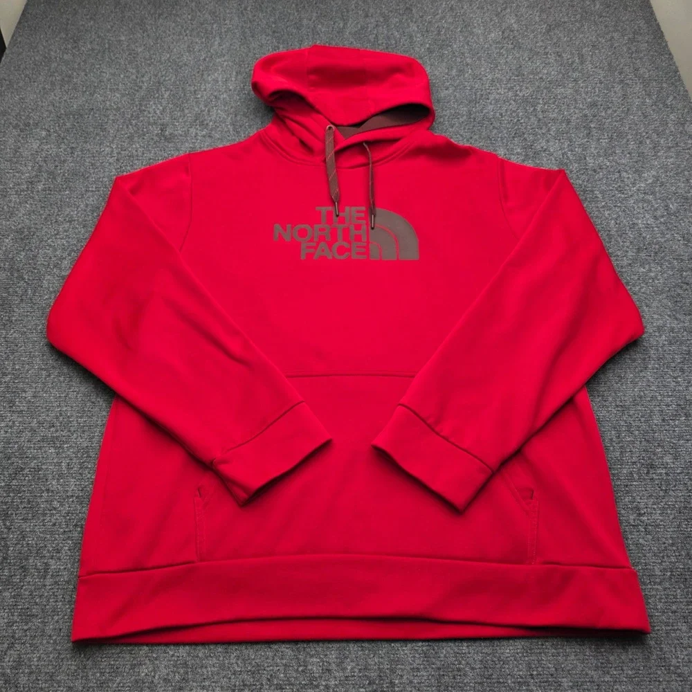 The North Face Men's XL Hoodie Red Pullover‎ Sweatshirt Logo A6S8 Fall 2014